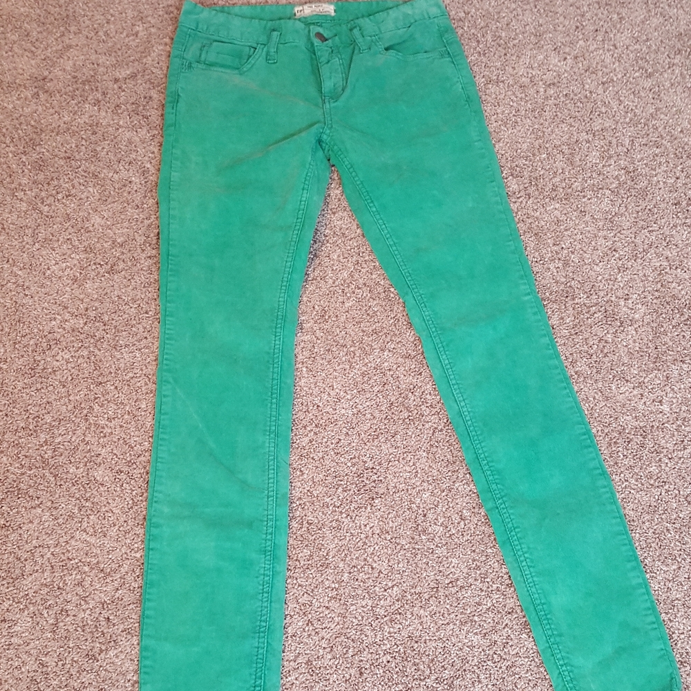 Free People High Waist Skinny Corduroy Pants